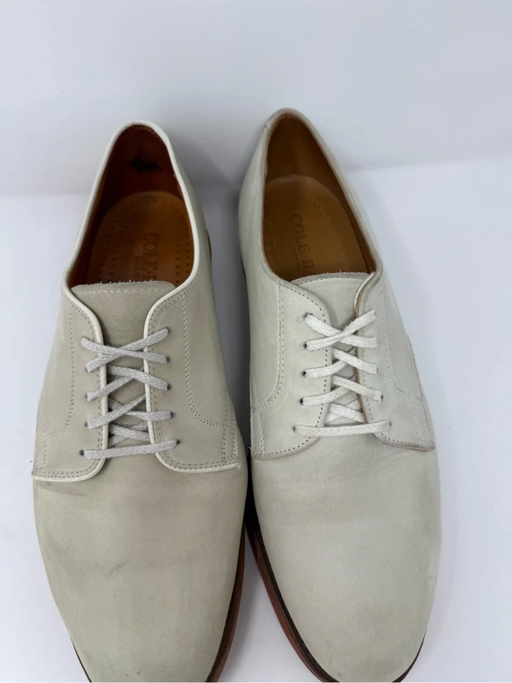 Cole Haan white nubuck Oxford shoes Vintage 1980’s